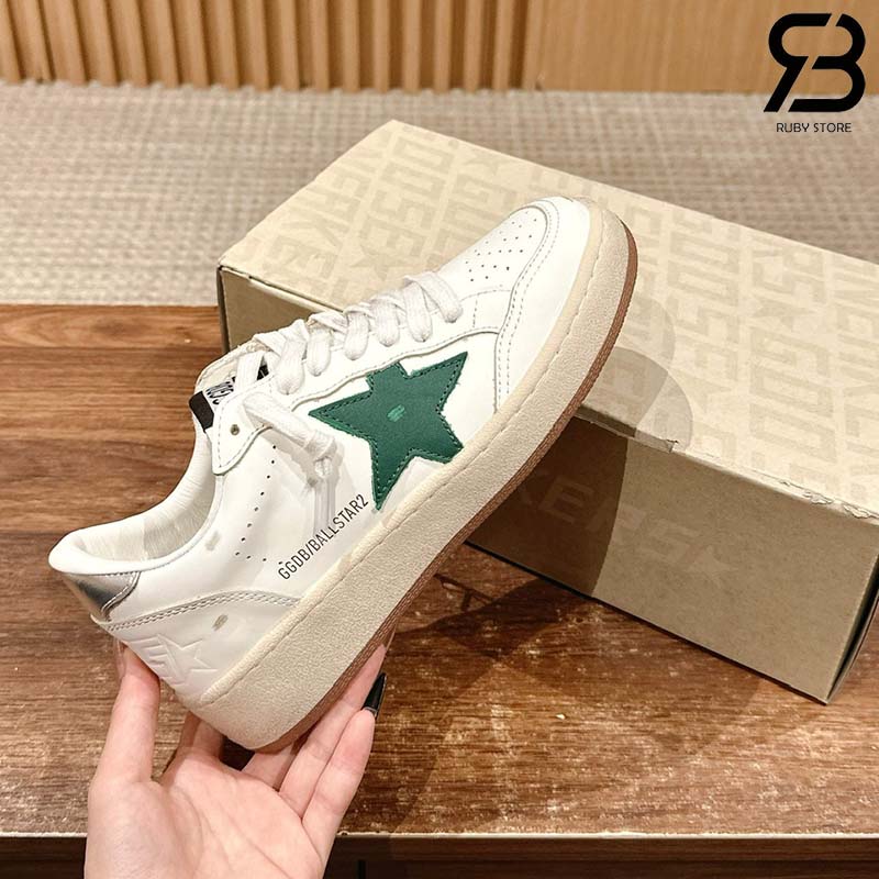 Giày Golden Goose Ball Star 2 Trắng Xanh Lá Best Quality