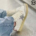 Giày Golden Goose Ball Star Trắng Hồng Bạc Kim Tuyến Best Quality