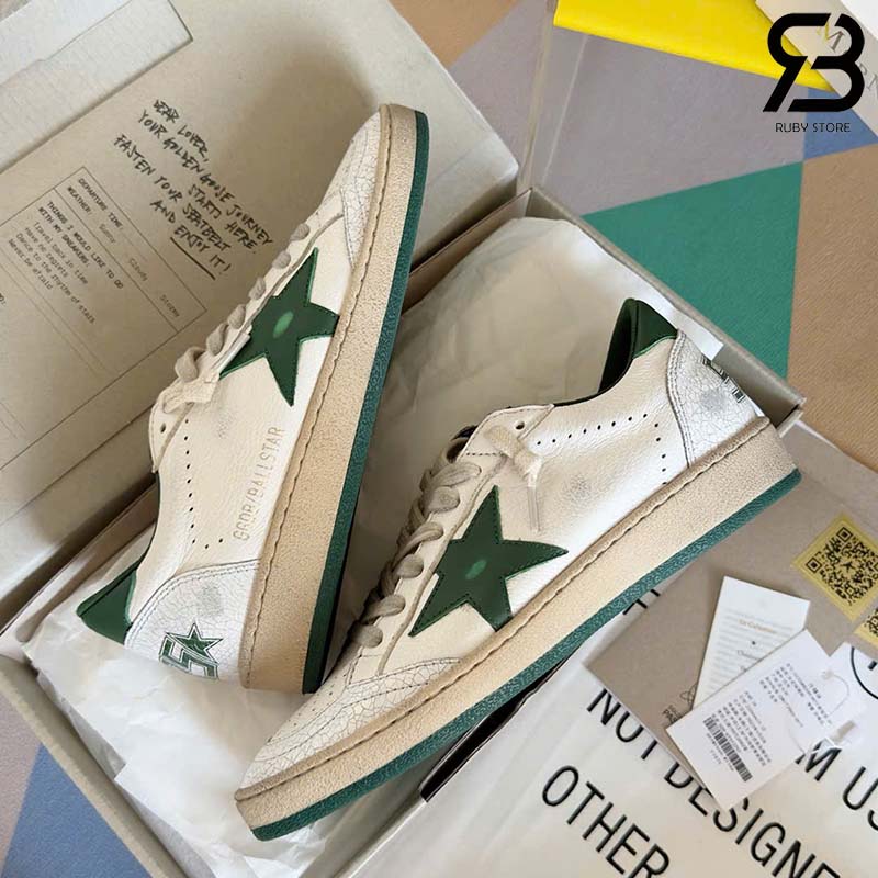 Giày Golden Goose Ball Star Trắng Xanh Lá Best Quality