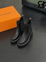 Giày LV Beaubourg Ankle Boot Black Màu Đen Best Quality