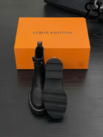 Giày LV Beaubourg Ankle Boot Black Màu Đen Best Quality