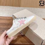 Giày Lười Golden Goose Ball Star Sabot Slip On Trắng Hồng Best Quality