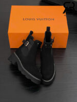 Giày LV Beaubourg Ankle Boot Black Màu Đen Da Lộn Best Quality