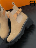 Giày LV Beaubourg Ankle Boot Brown Màu Nâu Da Lộn Best Quality