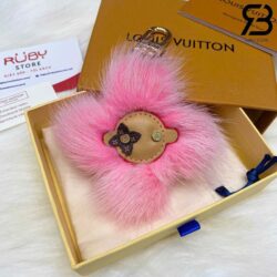 Móc Khóa Treo Túi Linh Vật LV My Vivienne Lông Hồng Best Quality