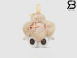 Móc Khóa Treo Túi Linh Vật LV My Vivienne Lông Trắng Xám Best Quality