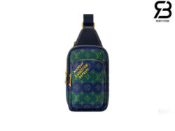 Túi LV Avenue Slingbag PM M26419 Blue Striped Monogram Heritage Best Quality