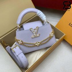 Túi LV Capucines East-West Mini Misty Lilac Màu Tím 22CM Best Quality