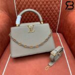 Túi LV Capucines MM Chain On Màu Xám 31CM Best Quality
