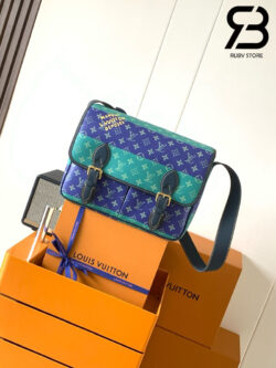 Túi LV Satchel Messenger M15187 Blue Striped Monogram Heritage Best Quality