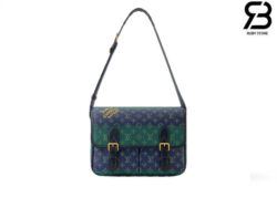Túi LV Satchel Messenger M15187 Blue Striped Monogram Heritage Best Quality