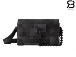 Túi LV Steamer Wearable Wallet D16 Damier Graphite Damoflage Black Đen 18CM Best Quality