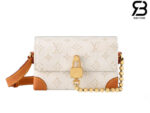 Túi LV Steamer Wearable Wallet Monogram Heritage Trắng 18CM Best Quality