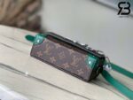 Túi LV Steamer Wearable Wallet Monogram Macassar Borneo Nâu Xanh Lá 18CM Best Quality