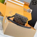 Túi LV Steamer Wearable Wallet Monogram Macassar Nâu 18CM Best Quality