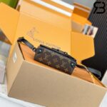Túi LV Steamer Wearable Wallet Monogram Macassar Nâu 18CM Best Quality