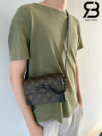 Túi LV Steamer Wearable Wallet Monogram Macassar Nâu 18CM Best Quality