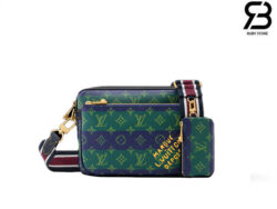 Túi LV Trio Messenger M26026 Blue Striped Monogram Heritage Best Quality