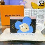 Ví LV Card Holder Vivienne Bông Hoa Xanh Dương Best Quality