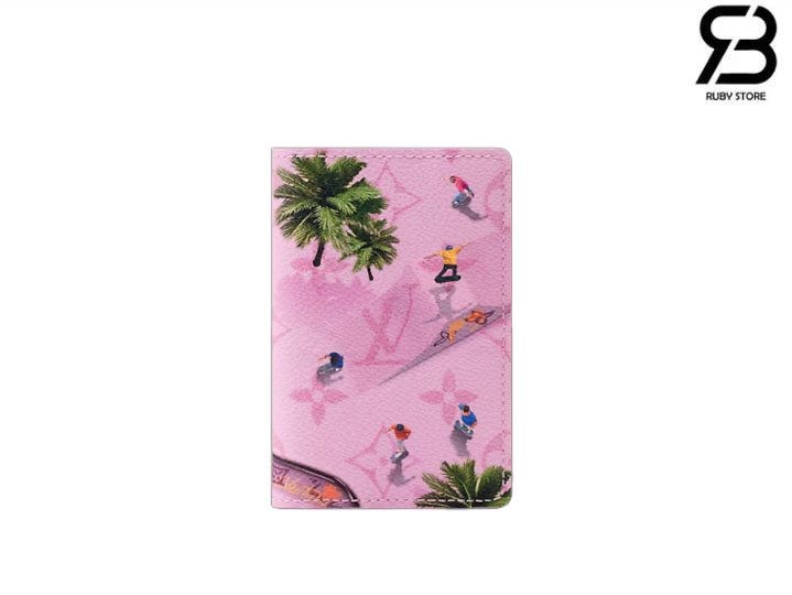 vi-lv-pocket-organizer-monogram-truot-van-hong-best-quality Ví LV Pocket Organizer Monogram Trượt Ván Hồng 11CM Best Quality