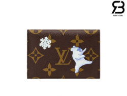 Ví LV Slim Card Holder Monogram Vivienne Snowy Pearl Best Quality