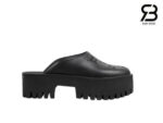 Dép Gucci Platform Perforated G Black Màu Đen Best Quality