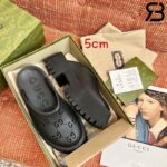 Dép Gucci Platform Perforated G Black Màu Đen Best Quality