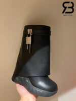 Giày Givenchy Shark Lock Biker Ankle Boots Black Calfskin Màu Đen Best Quality