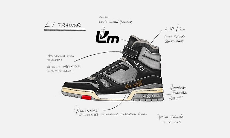 Giày LV Trainer High