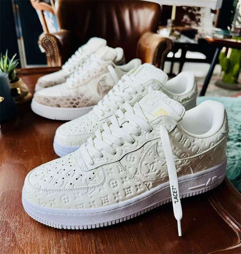 Giày LV x AF1 màu trắng