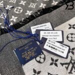 Khăn Choàng LV Monogram Denim Shawl Black Đen Best Quality