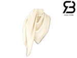 Khăn Choàng LV Monogram Shine Shawl Blanc White Trắng Best Quality
