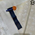 Khăn Choàng LV Monogram Shine Shawl Blanc White Trắng Best Quality