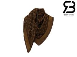 Khăn Choàng LV Monogram Shine Shawl Brown Nâu Best Quality