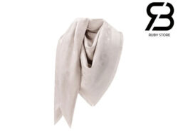 Khăn Choàng LV Monogram Shine Shawl Greige Kem Best Quality