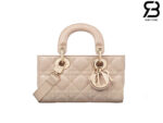Túi Dior Mini Lady D-Joy Beige Da Cừu 19CM Màu Kem Best Quality