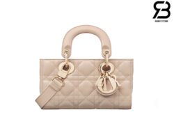 Túi Dior Mini Lady D-Joy Beige Da Cừu 19CM Màu Kem Best Quality