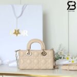 Túi Dior Mini Lady D-Joy Beige Da Cừu 19CM Màu Kem Best Quality