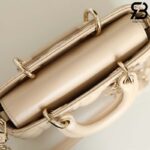 Túi Dior Mini Lady D-Joy Beige Da Cừu 19CM Màu Kem Best Quality
