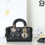 Túi Dior Mini Lady D-Joy Black Da Cừu 19CM Màu Đen Best Quality