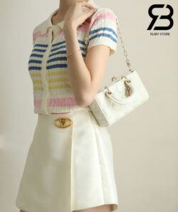 Túi Dior Mini Lady D-Joy White Da Cừu 19CM Màu Trắng Best Quality