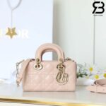 Túi Dior Mini Lady D-Joy Pink Da Cừu 19CM Màu Hồng Best Quality