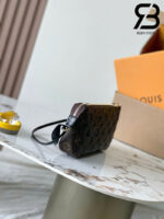 Túi LV Pochette Accessoires Monogram Đính Kim Sa Nâu Best Quality