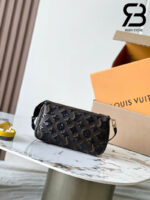 Túi LV Pochette Accessoires Monogram Đính Kim Sa Nâu Best Quality