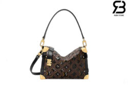 Túi LV Ski Side Trunk MM Monogram Đính Kim Sa Nâu Best Quality