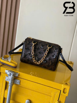 Túi LV Ski Speedy Bandoulière 20 Monogram Đính Kim Sa Nâu Best Quality