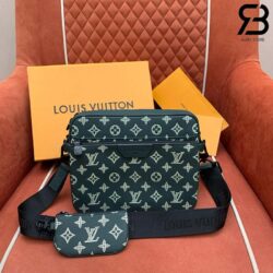 Túi LV Trio Messenger Monogram Shadow Forest Green Xanh Lá Best Quality