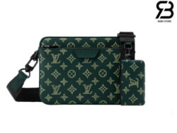 Túi LV Trio Messenger Monogram Shadow Forest Green Xanh Lá Best Quality