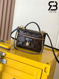 Túi LV Vanity Chain Pouch Monogram Đính Kim Sa Màu Nâu Best Quality