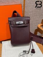 Balo Hermes Hac A Dos PM Backpack Rouge Sellier Đỏ Vang Best Quality